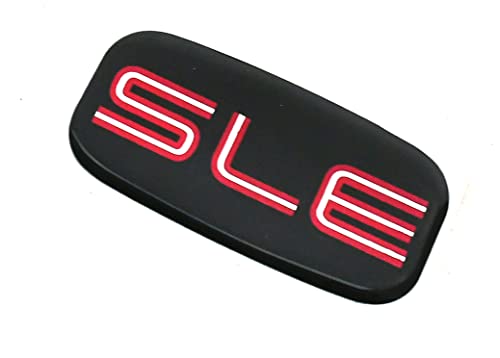 Image of 2Pcs SLE Cab Emblems 3D Badge Logo Roof Pillar Replacement for 99-07 Silverado Tahoe Suburban 15036134 Pickup Truck SUV (Black Red)