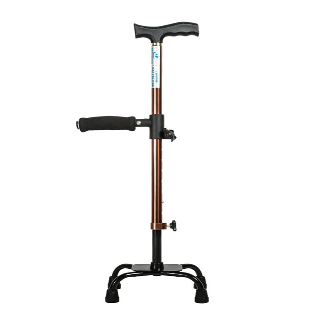 Amazon.co.jp: 多点杖 軽量 伸縮杖 ハンドル付き 高さ調節 ステッキ