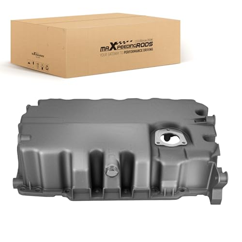 maXpeedingrods 03G103603AB,03G103603AD Aluminium Steel Engine Oil Sump Pan for Audi A3 TT 2.0L VW Tiguan Sharan Golf Caddy Jetta Seat Altea Toledo III 1.9L Engine Oil Container 03G103603H,03G103603AE