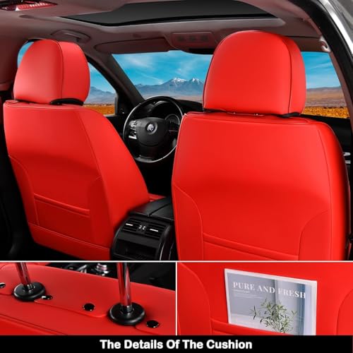 Image of Coverado Car Seat Covers, Car Seat Covers Front Seats, 2-Pack Front Seat Cover, Nappa Leather Waterproof Seat Covers, Car Seat Protectors, Automotive Seat Covers Universal Fit for Most Vehicles
