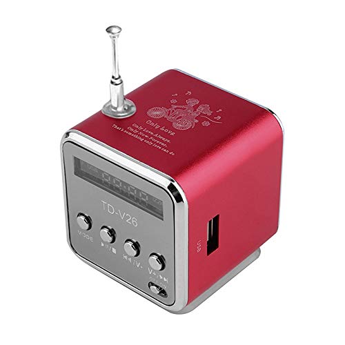 Tragbarer -USB -Lautsprecher MP3 -Musik Player Support SD TF Card USB2.0 Stereo FM Radio Compact Wireless Aluminiumlegierung Surround -Lautsprecher für Home Office Travel (A)