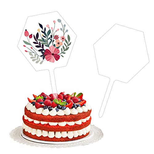 BIAO TX Décoration De Gâteau En Acrylique Transparent, 10 Pieces Décoration De Gâteau D'anniversaire, Décoration De Gâteau De Mariage En Acrylique Convient Pour La Décoration Cover
