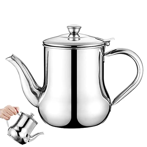 SHRIGM Grasa con Colador - Recipiente para Grasa con Tapa a Prueba Polvo Soporte para Grasa - Hervidor té, Separador Aceite, Lata Almacenamiento Grasa para Cocina casera