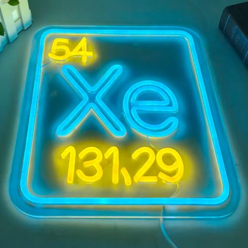 Image of Periodic Table of Elements Neon Sign LED Neon Lights for Wall Decor, Classroom, Science Room, Study Room, Chemistry Lab Decor, Educational Neon Light Sign for Birthday Holiday Decoration