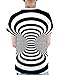 Momodani Unisex 3D Print Fashion Graphic Crewneck Short Sleeve T-Shirt Tees Tops for Men Women Tunic Tops,Optical Illusion Vortex,Large