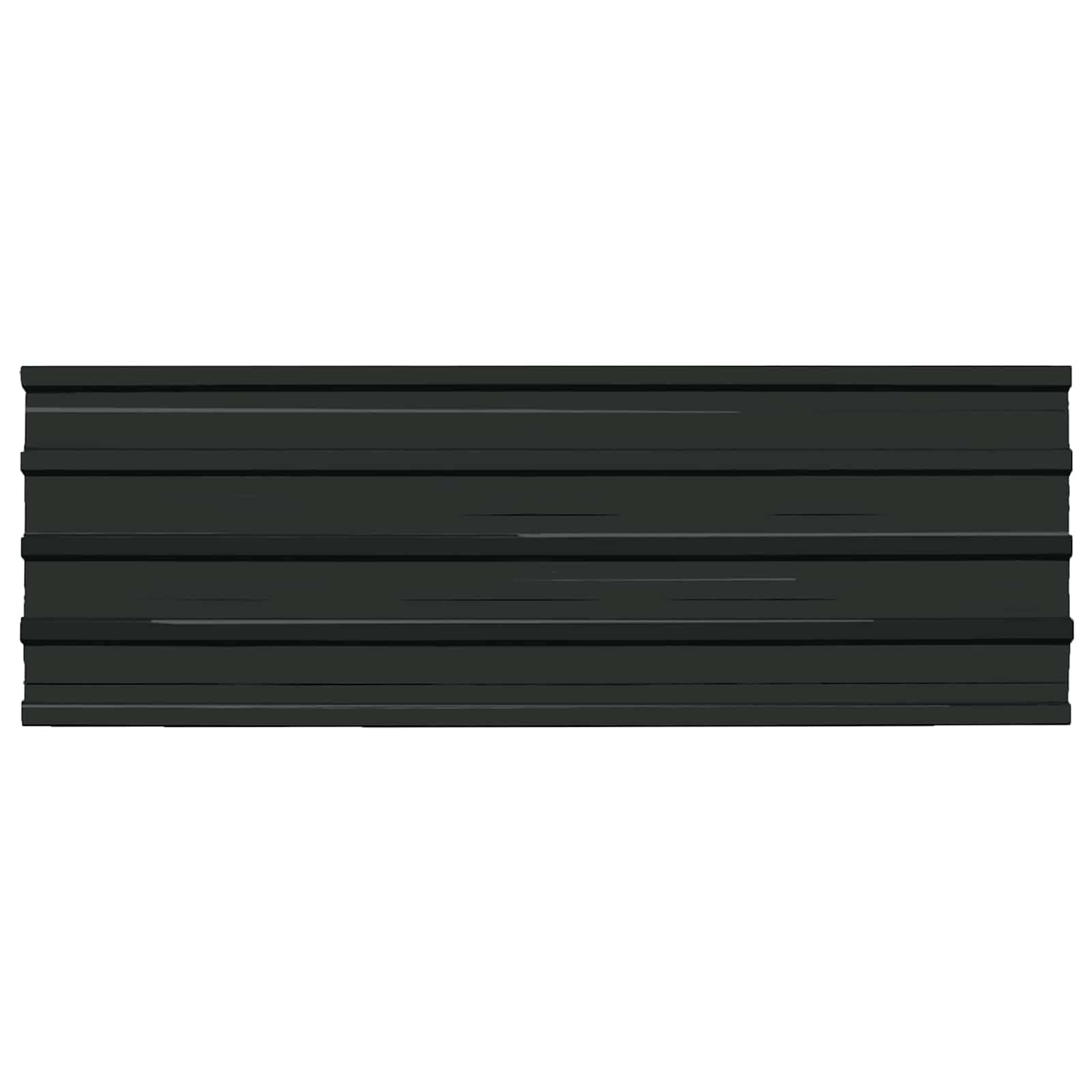 vidaXL Panel de Techo 12 pcs Antracita 129 x 45 cm Acero galvanizado, Panel Rectangular de Acero Moderno y Duradero, techos Resistentes, mejoras del hogar