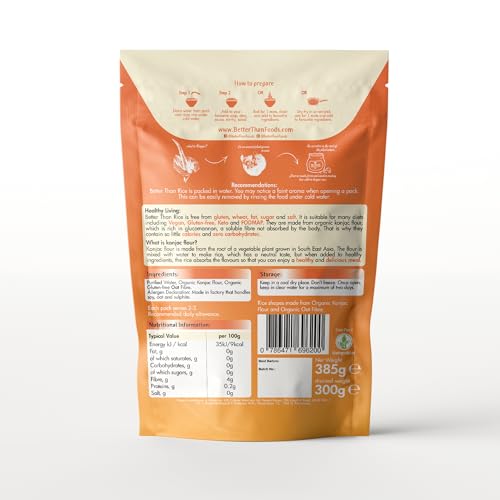 Better Than Rice Zero Carbohydrate 385 Grams | Made from Gluten Free Organic Konjac Flour | Keto Paleo Diet and Vegan | Zero Sugar and Low Calorie Food (6)
