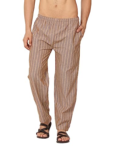 Image of Aatman One Size Men's Eco-Friendly Cotton Pyjama Pack of 2 | Fits Waist Size 28 to 36 Inches