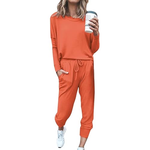 Lounge Sets for Women 2 Piece Long Sleeve Matching Sweat Sets Comfy Loungewear Travel Sweatsuits Fall Casual Outfits