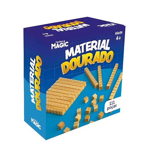 Material Dourado com 111 Peças - Ferramenta Educacional Completa