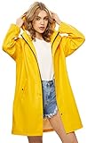UNIQUEBELLA Upgrade Rain Jackets for Women Waterproof, Raincoat Long Hooded Rain Coats Outdoor Windbreaker Trench Coat