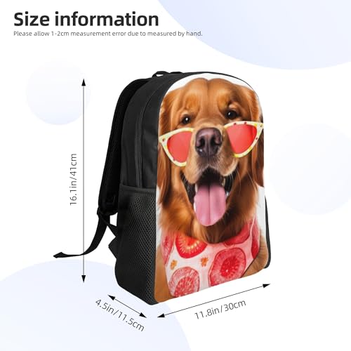Lightweight Daypack For Adult Dog Sunglasses Bandana Large Capacity Backpack For Travel Hiking Camping 16 Inch4