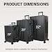 CRavayal Luggage Sets 3 Piece with Spinner Wheel, Aluminum Frame Suitcase Set with TSA Lock, Expandable Lightweight Luggage for Business Travel (20/26/32") for Men and Women, Black