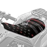 Brosoneto American Flag Camo ATV Seat Cover Four Wheeler Seat Cover Universal ATV Accessories for Polaris Sportsman 570 450 850, Polaris Scrambler 400 500 850 1000, Honda Rancher 420