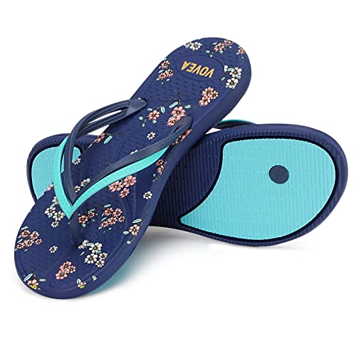 Image of VOVEA Flip Flops For Women Non-Slip Bathroom Shower Shoes Cushion foam Indoor and Outdoor Sandals