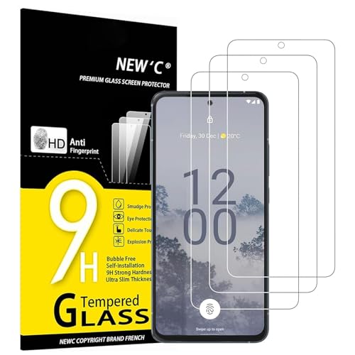 NEW'C Lot de 3, Verre Trempé pour Nokia X30 5G, Film Protection écran - sans Bulles d'air -Ultra Résistant (0,33mm HD Ultra Transparent) Dureté 9H Glass