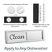 Dishwasher Magnet Clean Dirty Sign, Farmhouse Rustic Wood Design Black and White Non-Scratch/Easy to Read & Slide/Strong Magnet Clean Dirty Magnet for Dishwasher (A-Silver)