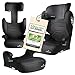 WALSER Premium Kindersitz Auto Numa, 2in1 ISOFIX Kinder Sitzerhöhung abnehmbare Rückenlehne + mitwachsende Kopfstütze 3-8 Jahre 100-150 cm neueste Norm ECE R 129, Sitzerhöhung Auto Kinder schwarz