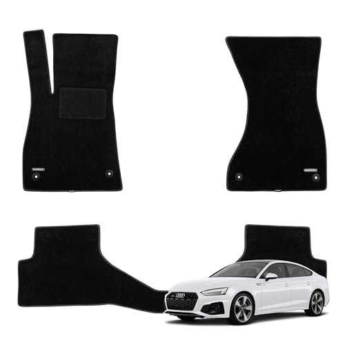 WENNEBIRD Superior Carpet Floor Mats for 2018-2024 Audi A5 Sportback 4-Door (F5), 0.5-Inch Ultra-Thick, Noise-Reducing, All-Weather Waterproof Anti-Slip – 3-Pc Set
