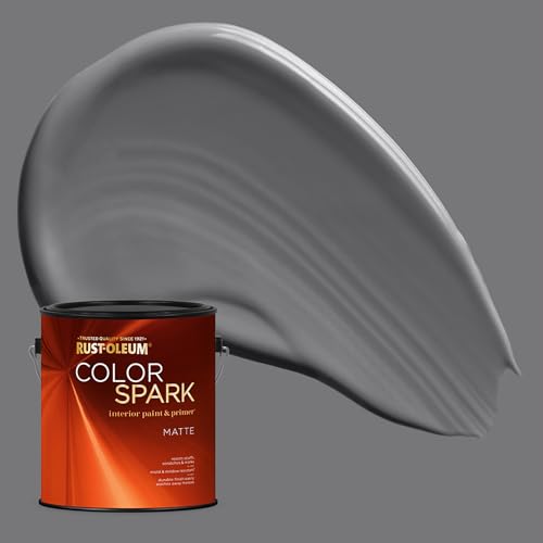 Image of Rust-Oleum Color Spark Interior Paint and Primer in One, Matte, Mineral, 1 Gallon