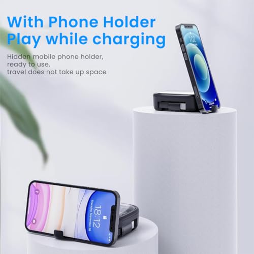 Image of Verilux 6 in 1 Fast Charging Cable with Storage Case, All in One Mobile Accessories with Card Slot & SIM Ejection Tool, 3.3Ft Retractable Type C Multi Charging Cable for iPhone, USB A /Type C Devices