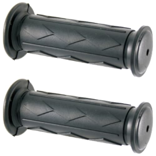 cyclingcolors Puños de Moto 115 mm de Goma Manillar Ideales para Scooter maxiscooter ciclomotor Negro
