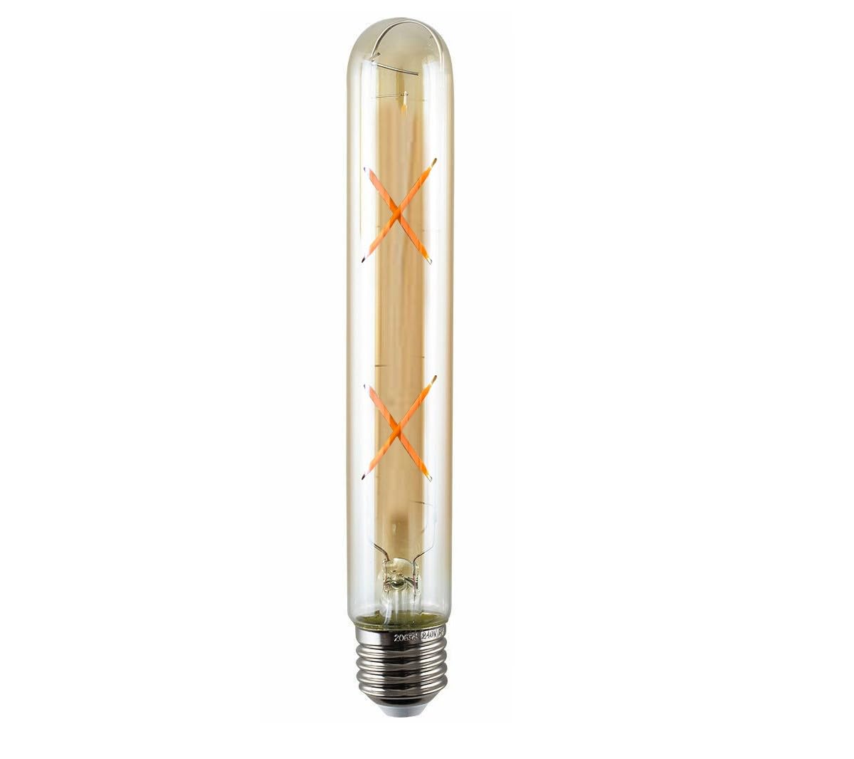 DC VOLTAGE T185 LED Filament Bulb 4W (40W Equivalent), Amber Glass Edison Tube, E27 Base, 2700K Warm White, 450 Lumens, Non-Dimmable Long Glass Bulb for Pendant & Chandeliers