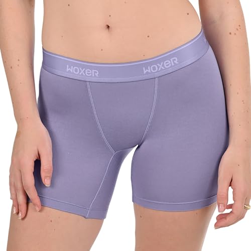 Image of Woxer Boxer Shorts for Women - 5 inch Baller Boy Shorts Underwear, Soft Modal, Chafe Free - Breathable & Moisture-Wicking