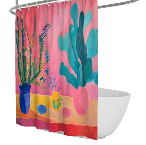 Rideau de douche bohème nature morte 100x200cm lavable en polyester chic - 2