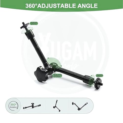 Image of PHOTOMAX Magic Articulating Adjustable Arm with 1 /4 inch Tripod Screw for DSLR Camera, LCD Monitor, LED Lights, Flash Light, Microphone (11 inch Articulating Arm with Holder)