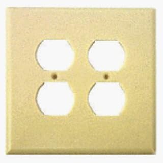 Cooper Wiring Devices 2150B 2-Gang Duplex Receptacle Wall Plate, Standard Size, Thermoset Plastic, Brown