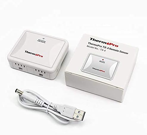 ThermoPro TX-4 with 433MHz Frequency Fitting Waterproof Transmitter Additional Outdoor Sensor for All 433MHz Indoor Outdoor Thermometer Temperature and Humidity Monitor