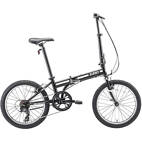 Bicicleta plegable ZiZZO Ferro de 20 pulgadas, 30 libras de peso ligero en negro Cover