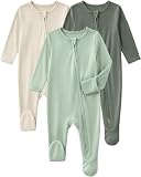 Yoofoss Rayon Made From Bamboo Baby Pajamas 3pcs Newborn Sleepers For Boy Girl Clothes, 0-3 Months...