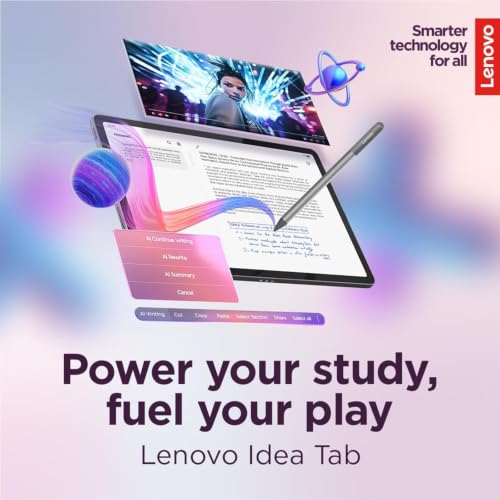 Image of Lenovo 11″ Idea Tab, 2.5K Touchscreen, 90Hz, MediaTek Dimensity 6300, 4GB RAM 192 GB Storage(128GB UFS+64GB SD Card), Integrated Arm Mali-G57 MC2, Lightweight Tablet for Study & Entertainment