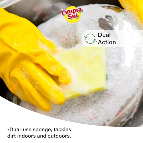 Image of | Pack 12 Sponge Multipurpose | Cleaning Supplies Sponges | Dish Scrubber - Home & Kitchen Utensils | Cleaning Tools