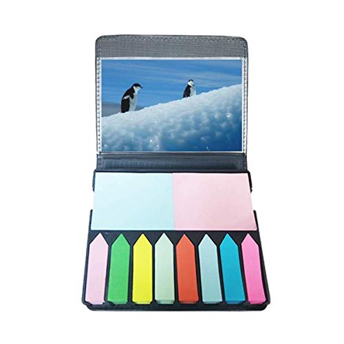 Deux pingouins antarctiques marque-pages avec autocollants pour indexer vos lectures