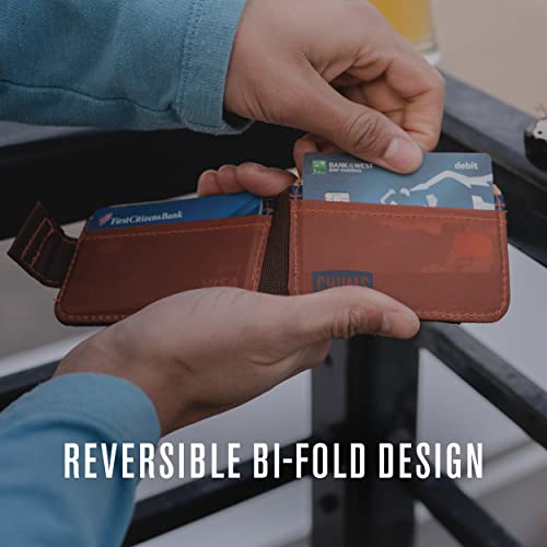 Chums Bandit unisex-adult Bi-Fold Polyester Wallet – Slim Reversible Card, ID and Money Holder (Orange/Tan/Navy), magenetic - Image 4