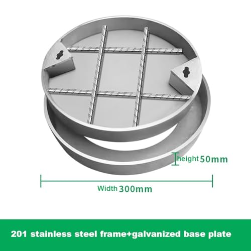 Cubierta de inspección empotrada de acero inoxidable para tanque séptico con gancho para patio, entrada, pavimento, cubierta invisible para lavabo de aguas residuales