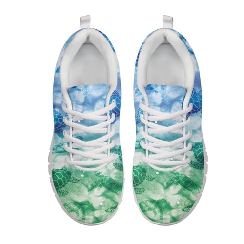 SYtrade Tennis Shoes for Women Lace-up Athletic Lightweight Gym Sneaker White Sole2