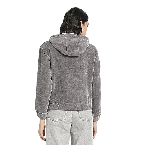 Image of Campus Sutra Women Cotton Hooded Neck Sweatshirt