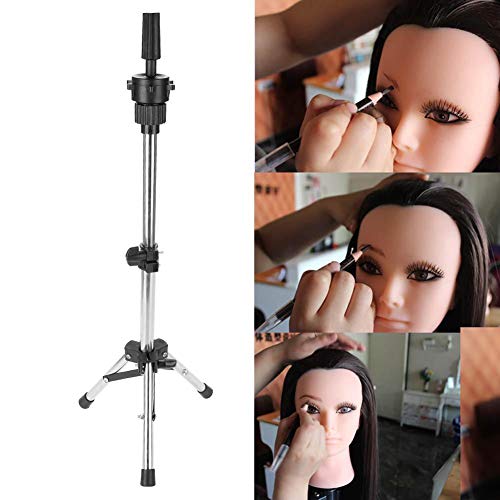 Dioche Wig Stand Tripod Mannequin Head Stand, Adjustable Wig Head Stand, Wig Mannequin Head Holder - Image 3