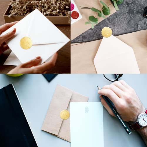 200Pcs You're Invited Round Embossed Foil Seals Stickers For Wedding Invitations Envelopes Present Decoration (Gold) #TOP4