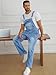 Runcati Men's Denim Bib Overall Jean Romper Casual Fashion Workwear Adjustable Strap Loose Fit Hip Hop Jumpsuit