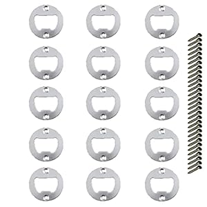Metalen flesopener-inzetstuk Muur flesopener flesopener wandmontage gepersonaliseerd Voor wordt gebruikt om het gewenste bier of sap te openen in bars, huizen, keukens, restaurants en feesten (15 stuks)