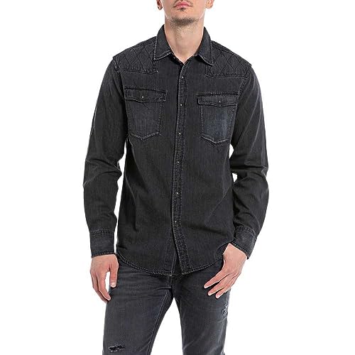Replay M4073 chemise homme finitions premium et coton haut de gamme