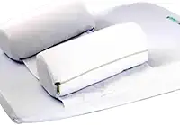 Travesseiro Anti Refluxo Baby Holder com Rolos Reguláveis e Removíveis, Lavável, Tecido 100% Algodão, Espuma D28, 50x35cm, Altura 8cm
