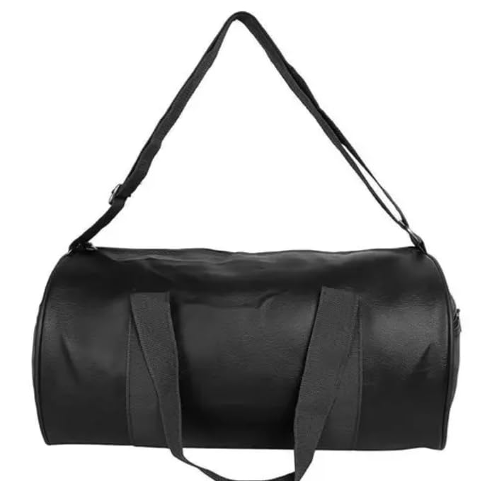 AIROZSS Trendy Lightweight Leather Gym Bag for Men and Women, Black-image-49