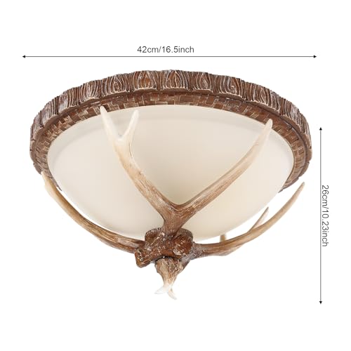 Plafonnier rustique bois de cerf pour une ambiance chalet chaleureuse - 2