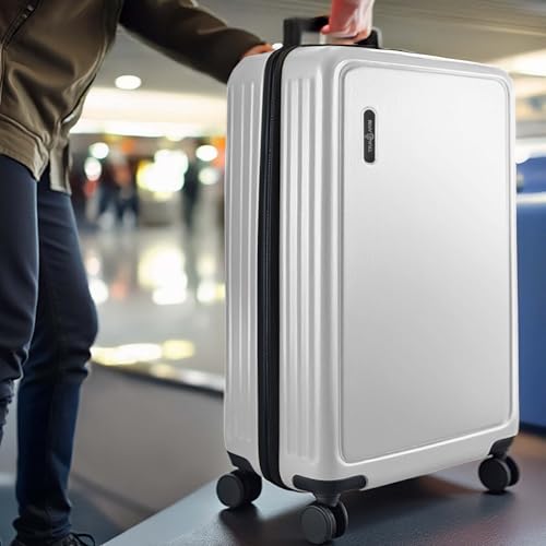 Image of 28 Inch Luggage with Spinner Wheels, Hard Shell Suitcase with TSA Locks for Luggage, Travel Large Suitcase, Expandable Hard Shell Suitcases, White